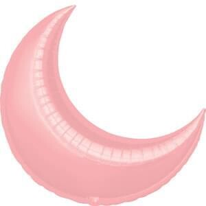 Anagram 26&quot; Pastel Pink Crescent Moon Super Shape