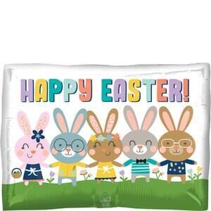 Happy Easter Bunnies Shape 16&quot;
