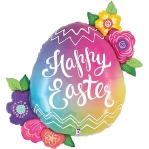 Betallic 35&quot; Easter Egg Shape With Flowers