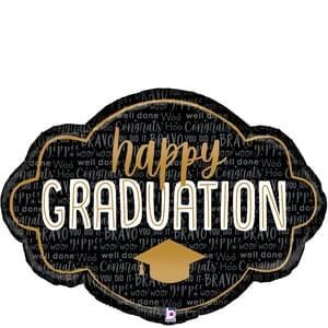 36" Happy Graduation Frame Shape