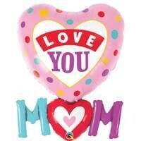 Qualatex 33&quot; Love you M(Heart)M Dots