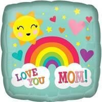 18" Love You Mom Rainbow