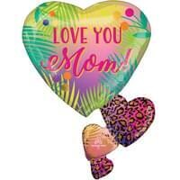 Tropical Mom Floating Hearts