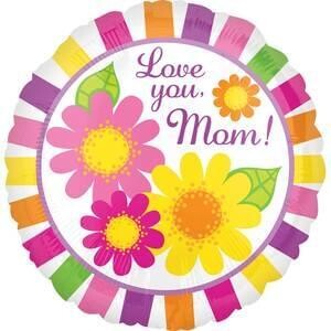 18&quot; Love You Mom Stripes