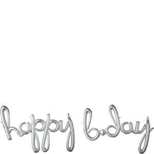 Anagram Happy B.Day Phrase Silver Balloon