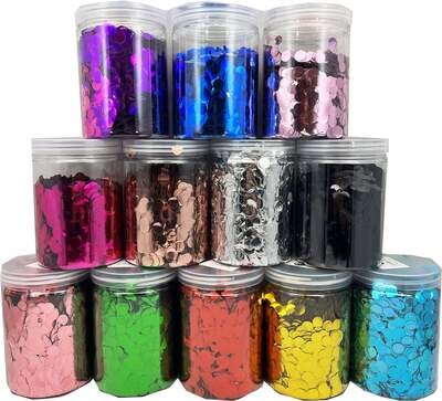 1.5cm Metallic Foil Confetti Jar (Choose Color)