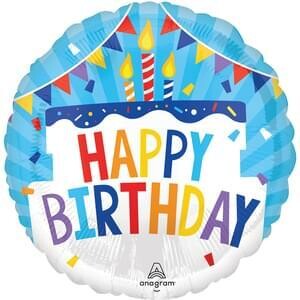 18" Happy Birthday Tiered CAke
