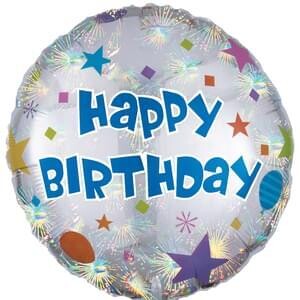 18&quot; Happy Birthday Confetti Holographic