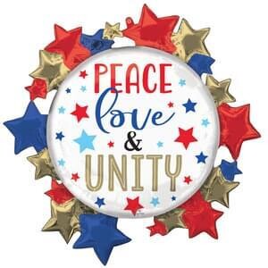 30&quot; Peace Love Unity Stars Super Shape