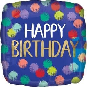 18&quot; Brushed Happy Birthday