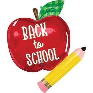 Back To School Apple & Pencil Super Shape