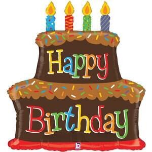 37&quot; Happy Birthday Chocolate Cake