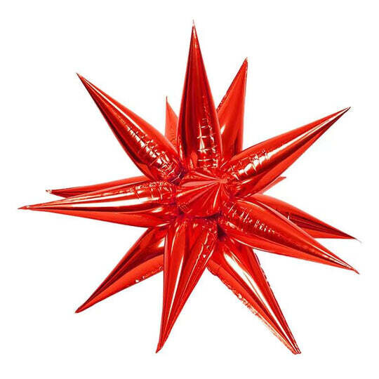 Ellie&#39;s 26&quot; Red Starburst Cluster Balloons