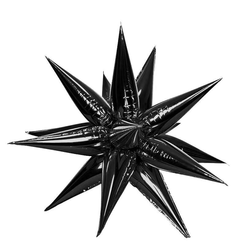 Ellie&#39;s 40&quot; Black Starburst Cluster Balloons