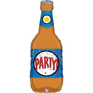 34" Party Beer Bottle Clear Shape