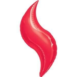 36" Red Curve Shape