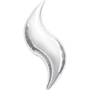 36&quot; Silver Curve Shape
