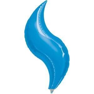 19" Blue Curve Shape