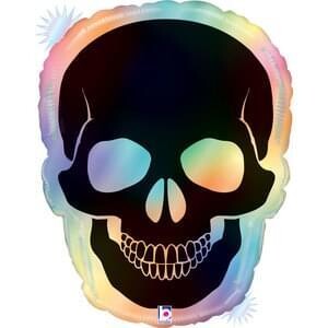 27&quot; Opal Skull Holographic Shape