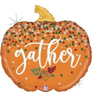 28&quot; Gather Pumpkin Hlographic Shape