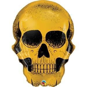 36&quot; Golden Skull Helium Shape