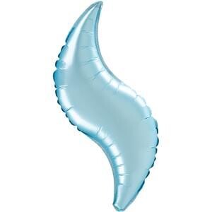 36&quot; Pastel Blue Satin Curve Shape