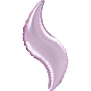 36&quot; Pastel Pink Satin Curve Shape