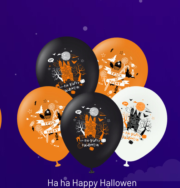 Kalisan 12&quot; Ha Ha Happy Halloween (25 Per Bag)