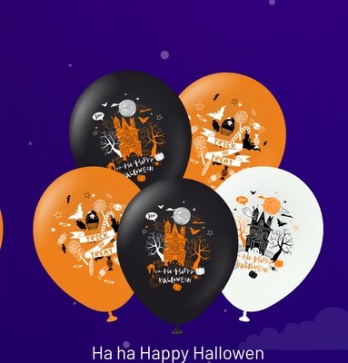 Kalisan 12" Ha Ha Happy Halloween (25 Per Bag)