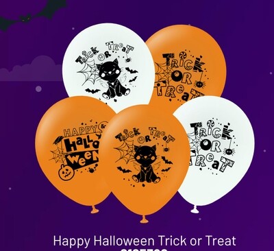 Kalisan 12" Happy Halloween Trick or Treat (25 Per Bag)