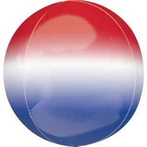 Ombre Red, White, Blue Orbz