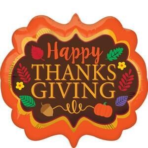 Satin Thankgiving Marquee Super Shape