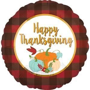 Anagram 18&quot; Thanksgiving Plaid