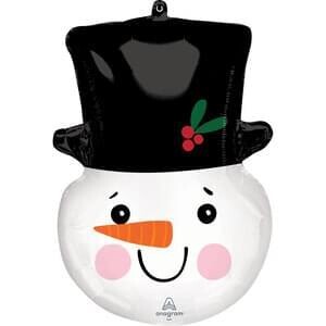 Anagram Snowman with Hat Balloon