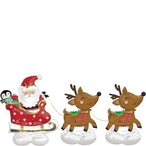 Santa and Reindeer Airloonz Decor Kit
