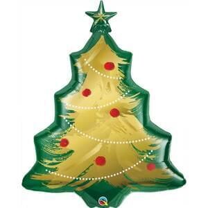 Qualatex 32&quot; Christmas Tree Brushed Gold
