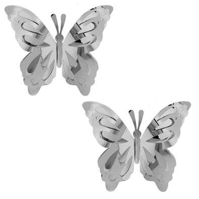 Silver Butterflies 8 inch  (2ct)