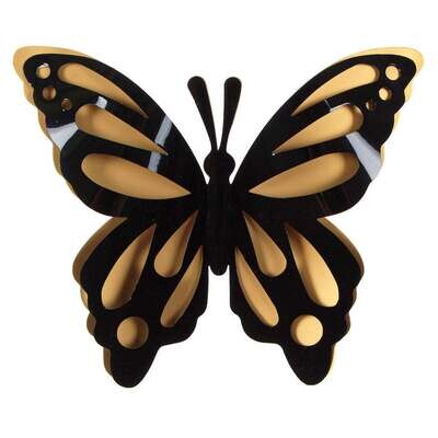 Gold &amp; Black Butterfly Large 12 inch (Each)