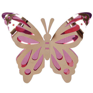 Gold &amp; Rose Gold Butterfly Largel 12inch (Each)
