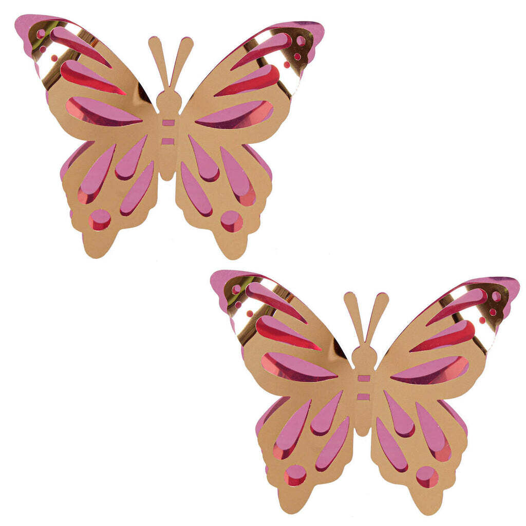 Gold & Rose Gold Butterflies Small 8 inch (2ct)