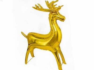 28&quot; Gold Reindeer Balloon (2ct)