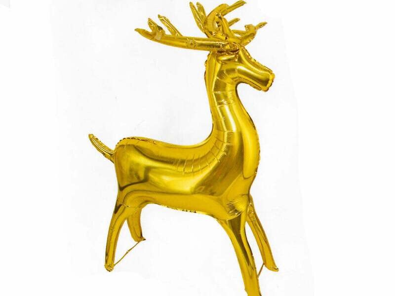 49&quot; Gold Reindeer Balloon (Each)
