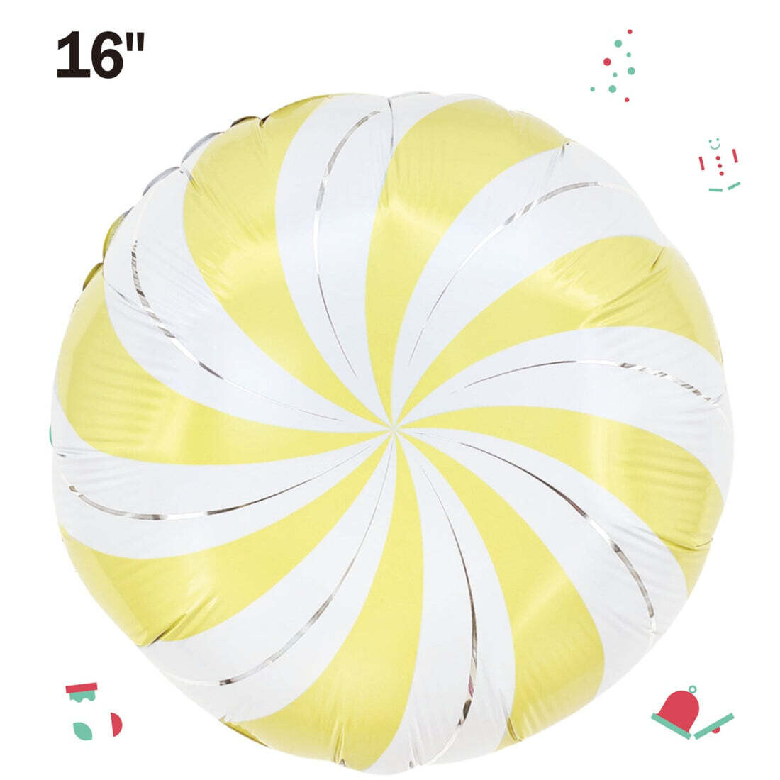 Matte Yellow Candy Foil Balloon 16&quot; (2 ct)
