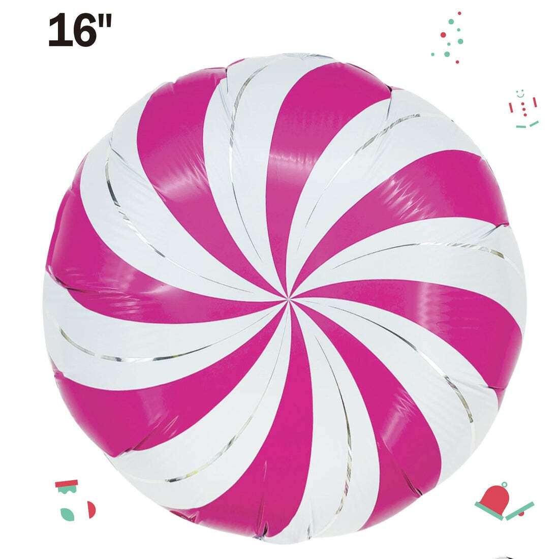 Fuchsia- Hot Pink Candy Foil Balloon 16&quot; (2ct)