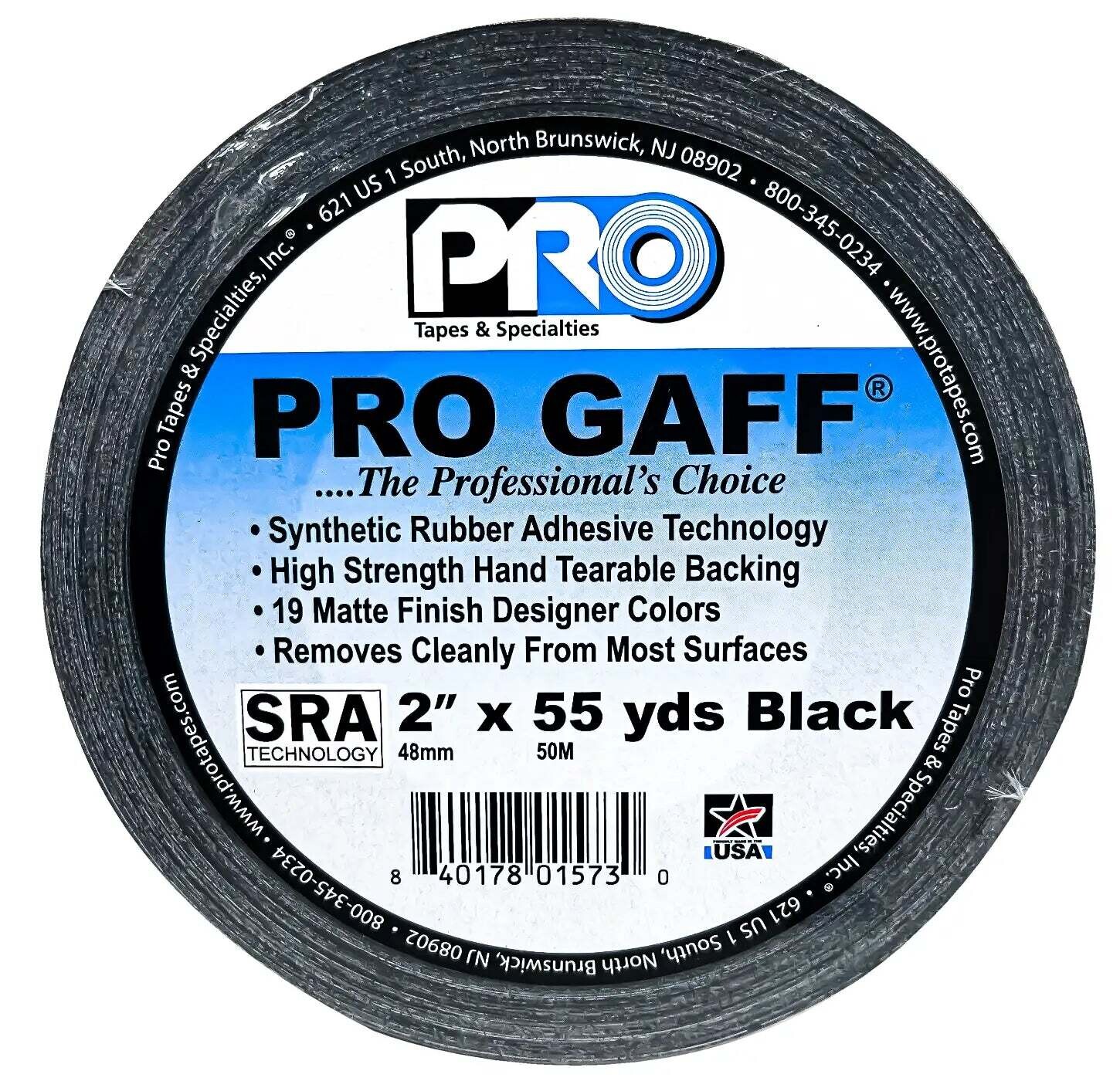 Pro Gaff Tape Black (2" X 55 Yds)