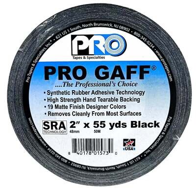 Pro Gaff Tape Black (2&quot; X 55 Yds)