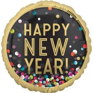 28&quot; Happy New Year Colorful Confetti Jumbo