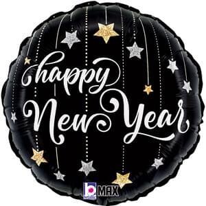 18&quot; New Year Sprakling Stars Max Round