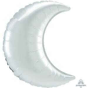 Anagram 26&quot; White Satin Crescent Super Shape