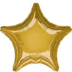 19” Metallic Gold Star Super Shape